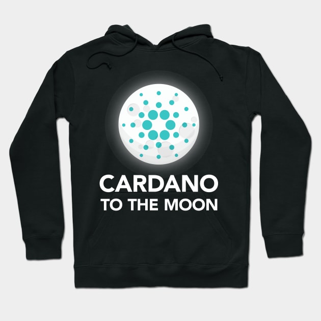 Cardano Coin To The Moon Hoodie by vladocar